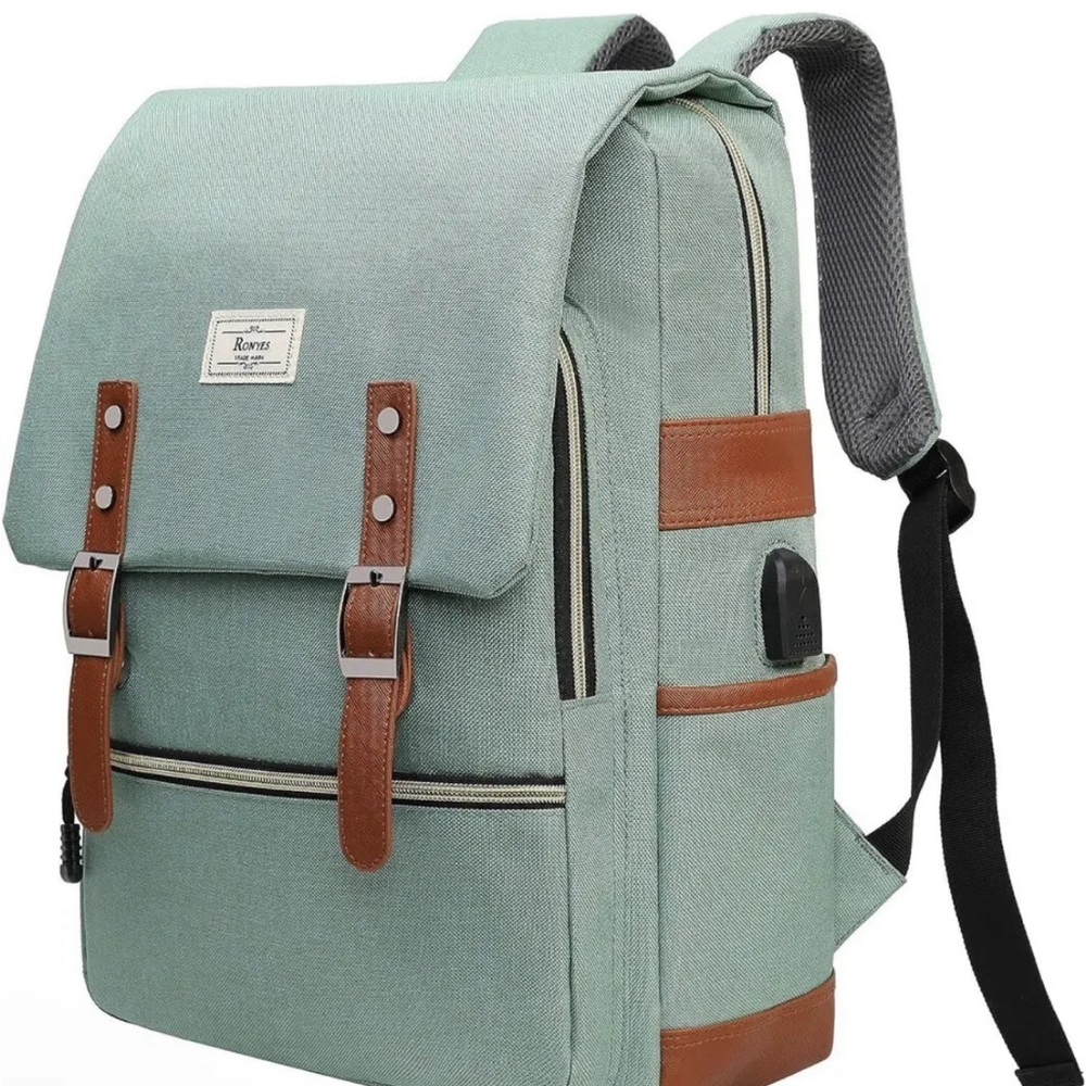 Ronyes Vintage Laptop Backpack College Bag School Bag For Women Men Unisex